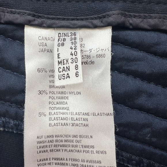 Laurel Navy Moto Pants Size 6 - Picture 7 of 10